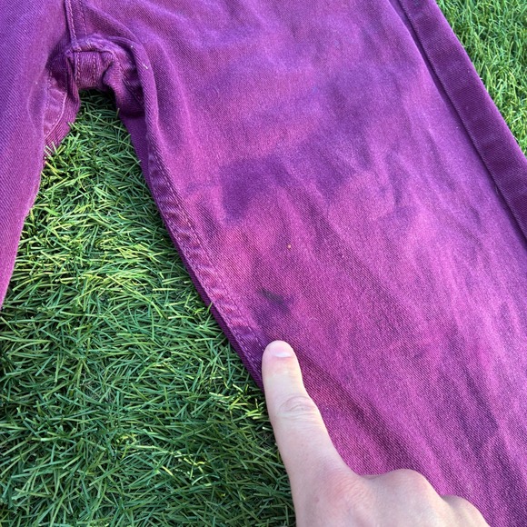 Levi's 513 White Tag 30x30 Pants Purple Cotton Stretch Jeans - Picture 8 of 11